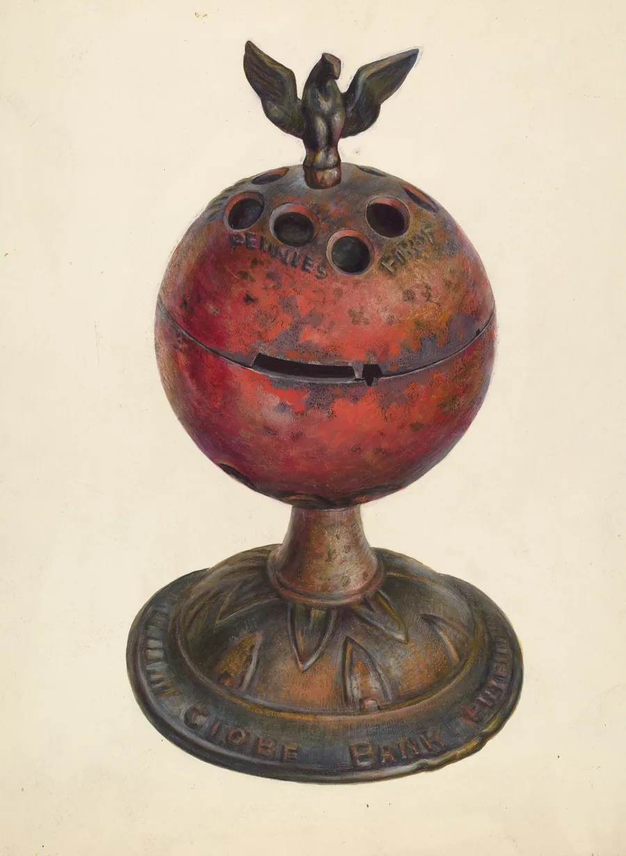 Toy Bank: Globe by Walter Hochstrasser