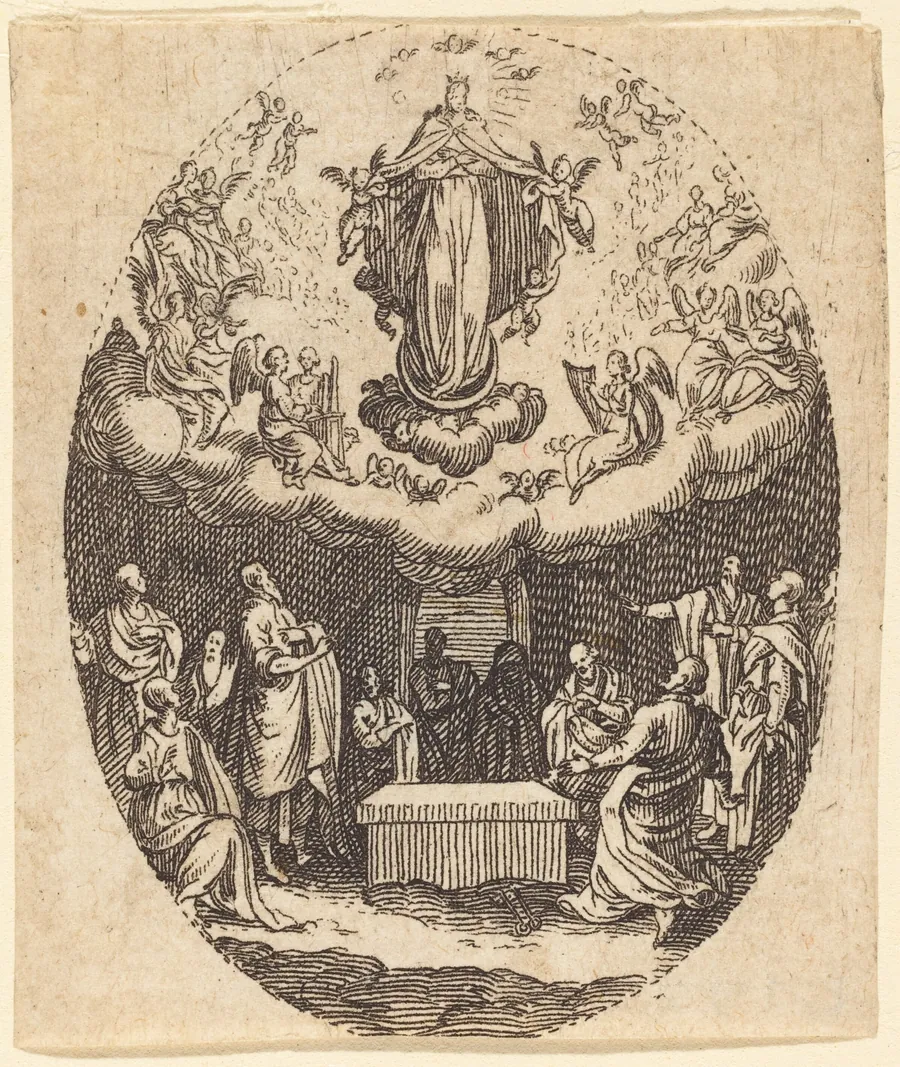 The Assumption with the Cherubin by Jacques Callot