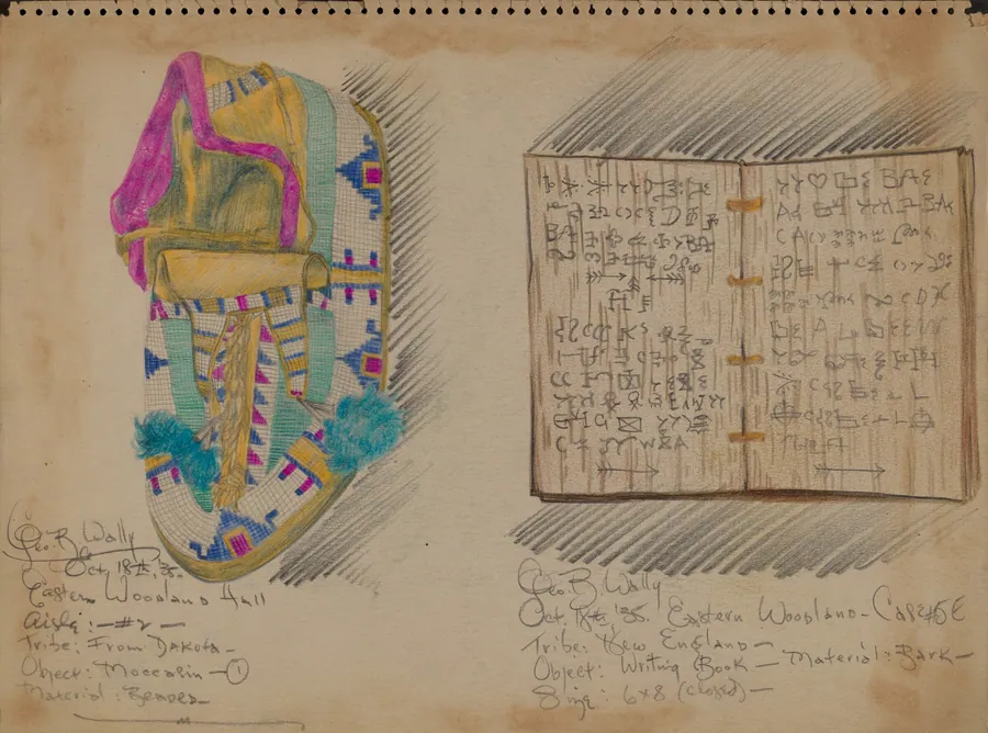 Moccasin and Writing Book by George B. Wally