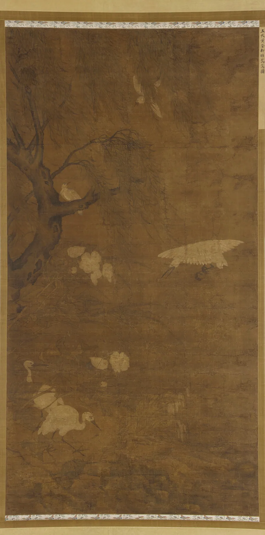 Birds, Willow Tree, and Flowers by Follower of Lü Ji (ca. 1420-ca. 1505)