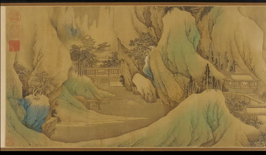 Traveling at dawn in the snowy foothills 《雪麓早行圖》 by Attributed to Fan Qi 樊圻 (1616-ca. 1695)