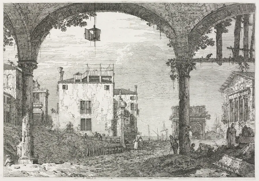 Views: The Portico with the Lantern by Antonio Canaletto