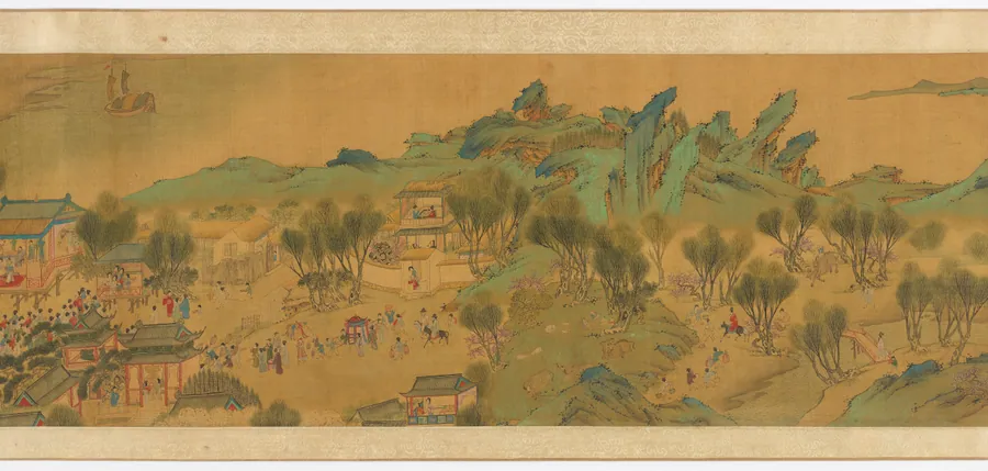 Spring festival on the river by Traditionally attributed to Qiu Ying 仇英 (ca. 1494-1552)