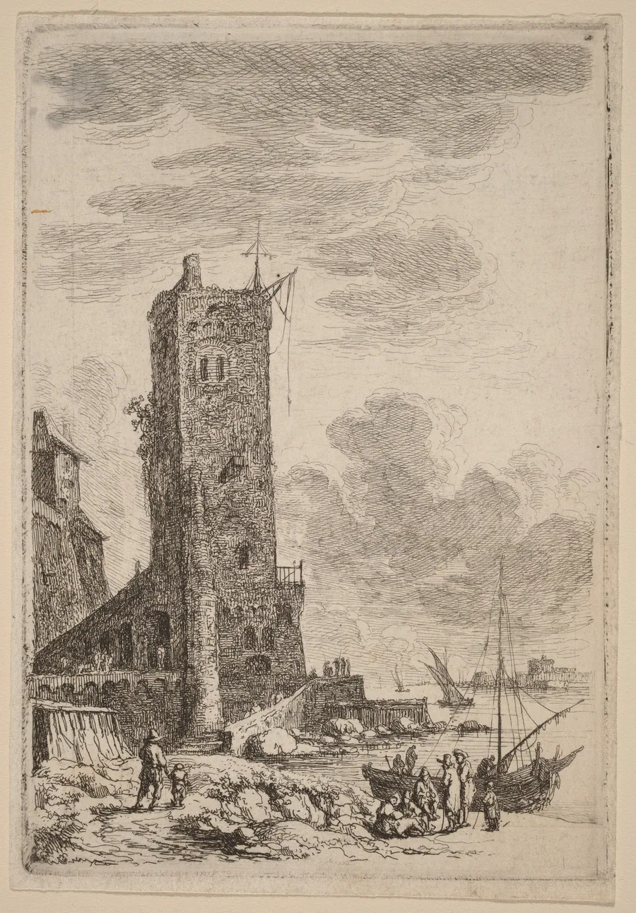 Harbor at Livorno by Franz Edmund Weirotter