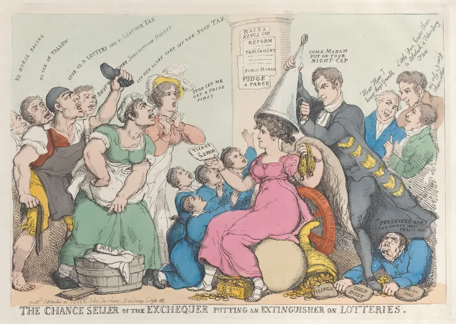 The Chance Seller of the Exchequer Putting an Extinguisher on Lotteries by John Fairburn