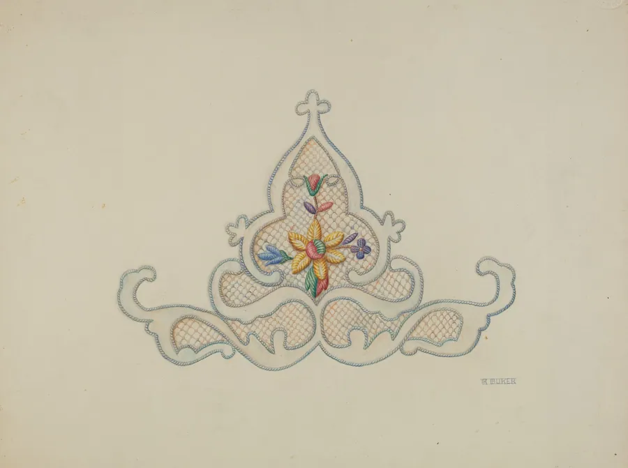 Motif of Wedding Dress Inset by Ruth Buker