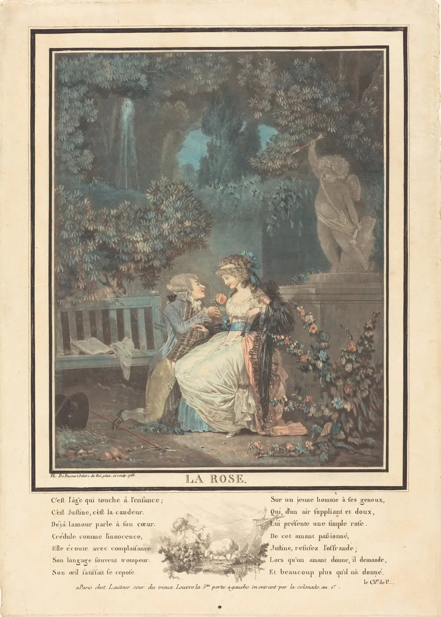La Rose by Philibert-Louis Debucourt