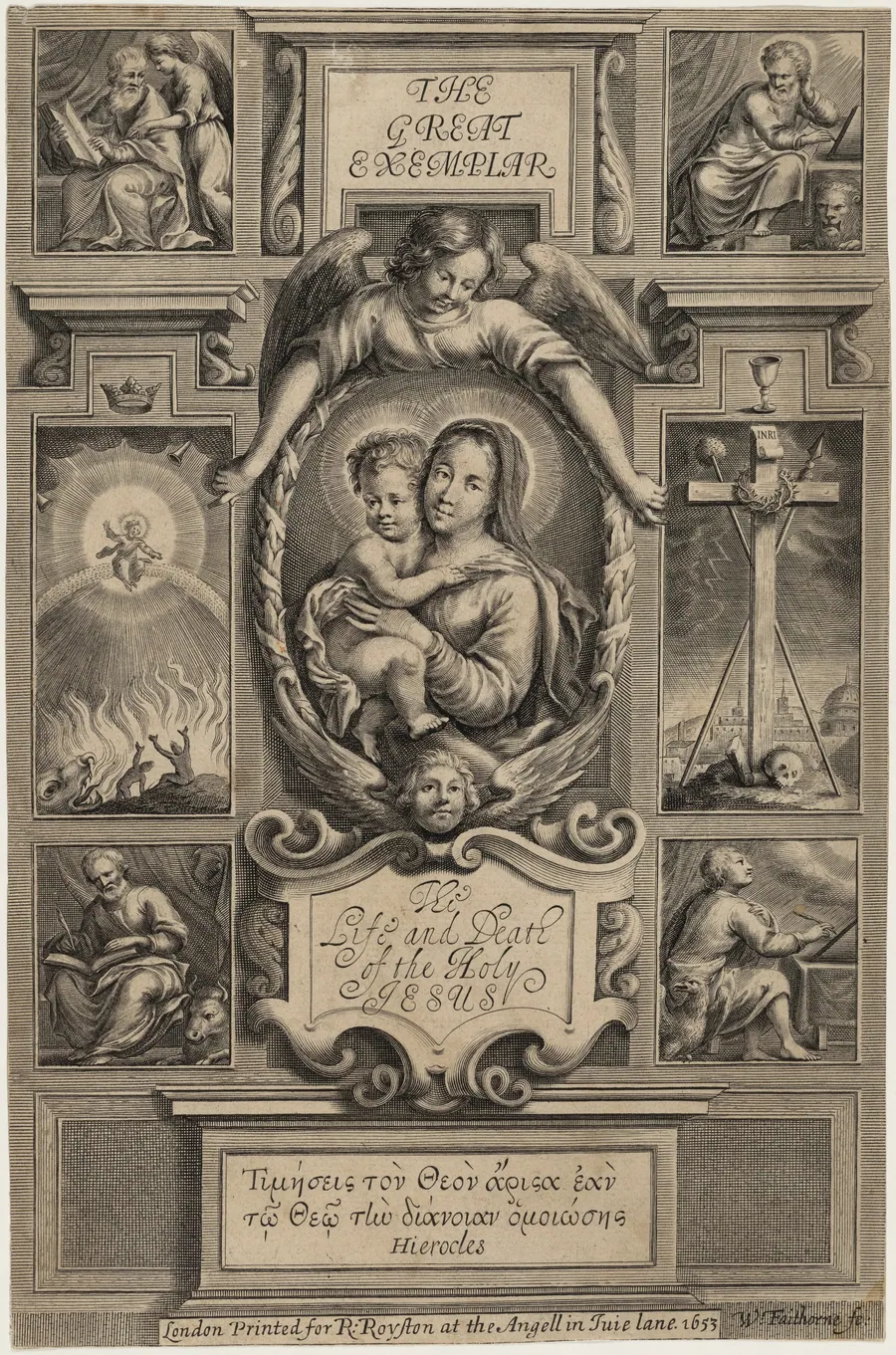 Title Page to Jeremy Taylor, The Great Exemplar by William Faithorne