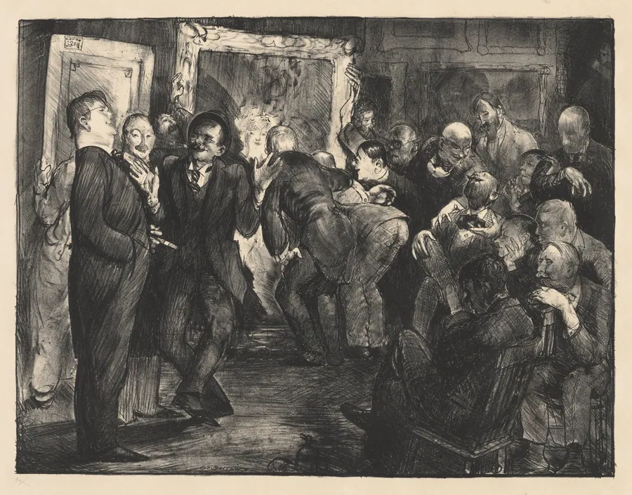 Artists Judging Works of Art by George Bellows