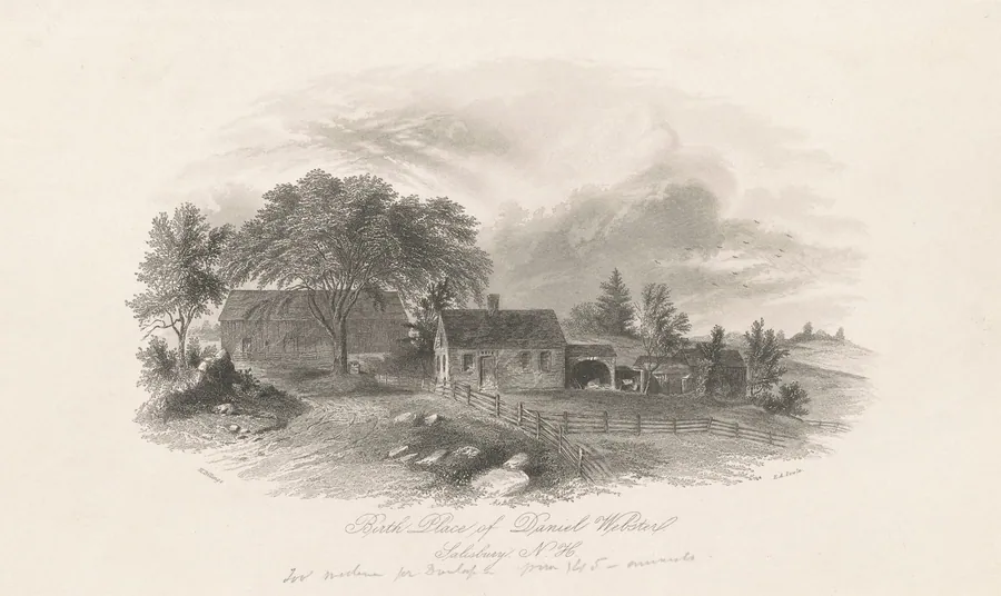 Birth Place of Daniel Webster, Salisbury, New Hampshire by Hammat Billings