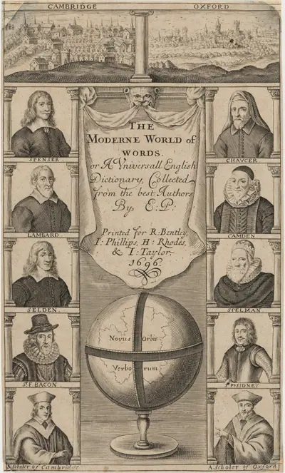 Title Page to the Moderne World of Words, or A Universal English Dictionary