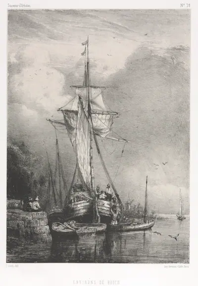 Souvenirs d' Artistes (No. 78): Six Marines: Environs de Rouen