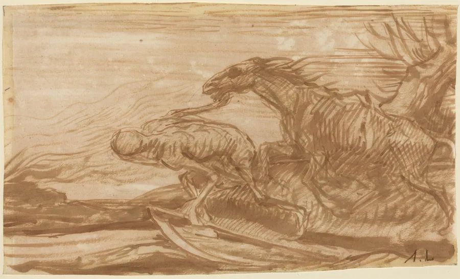 Death and Its Horse by Alphonse Legros