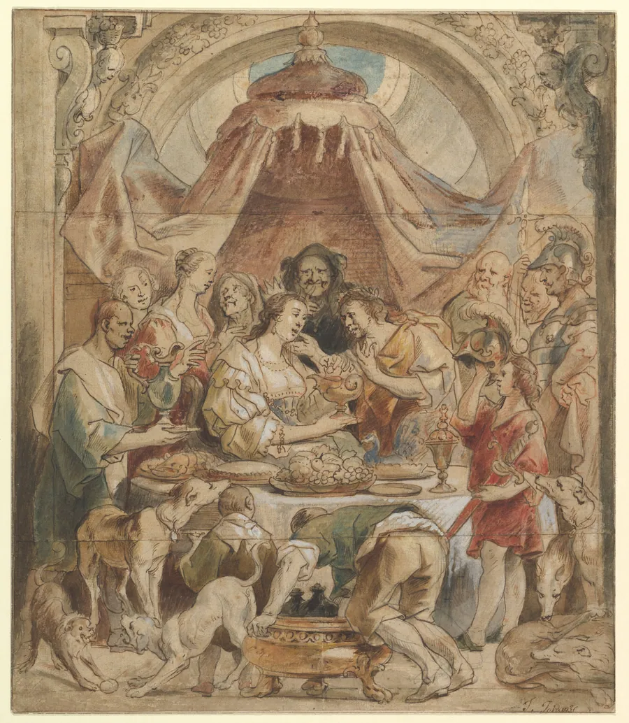 The Banquet of Anthony and Cleopatra by Jacob Jordaens
