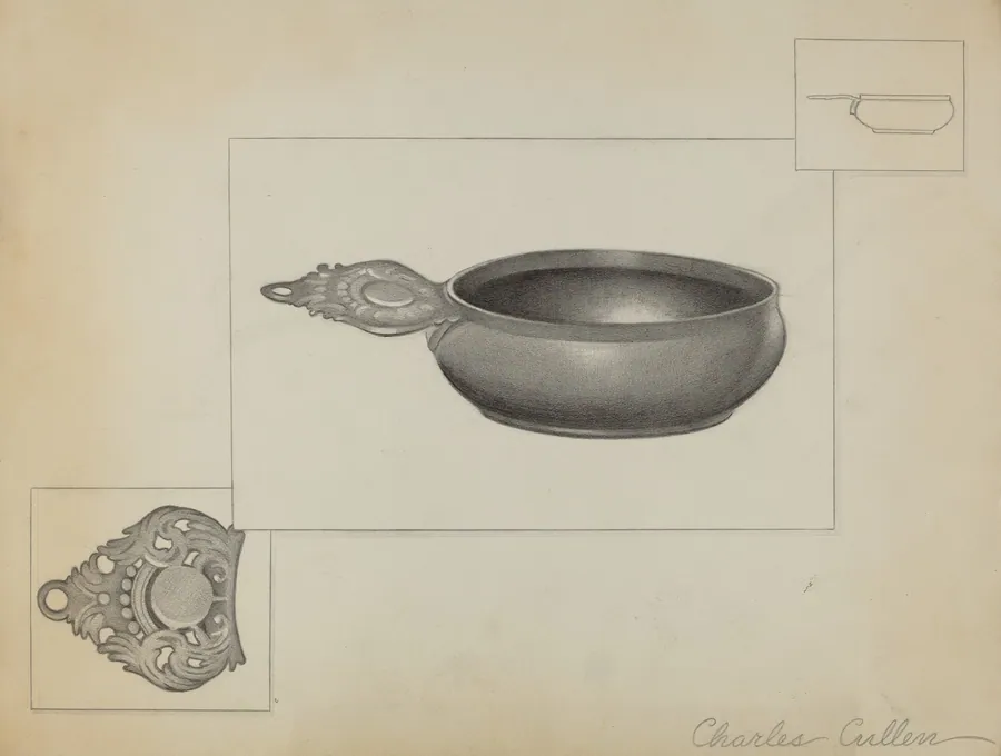 Pewter Porringer by Charles Cullen