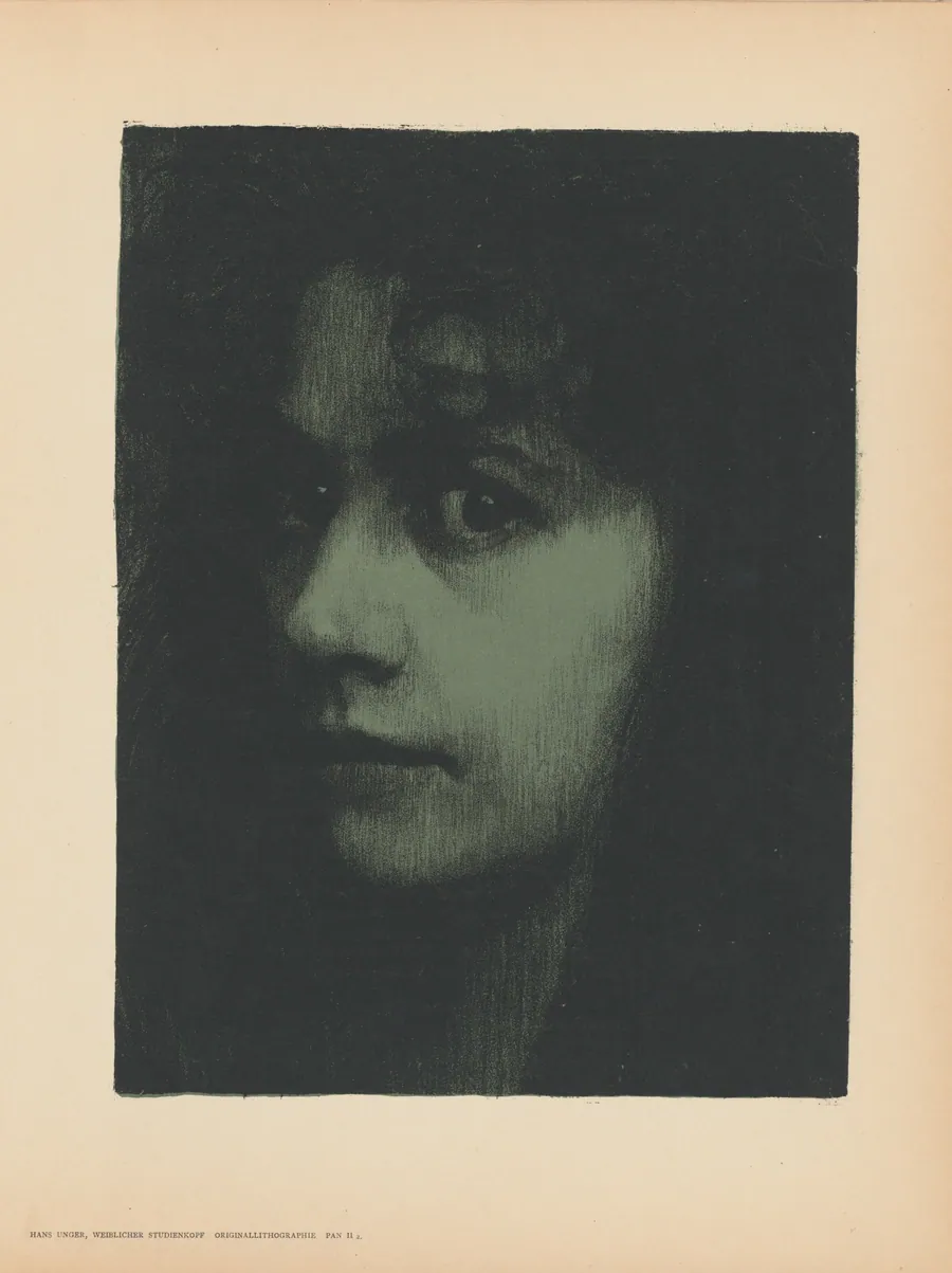 Weiblicher Studienkopf by Hans Unger
