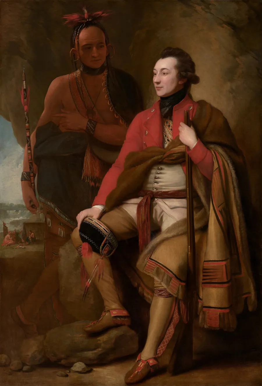 Colonel Guy Johnson and Karonghyontye (Captain David Hill) by Benjamin West
