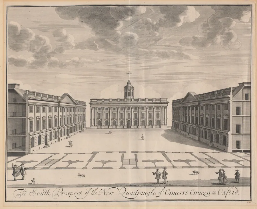The South Prospect of the New Quadrangle of Christ Church in Oxford by Johannes Kip