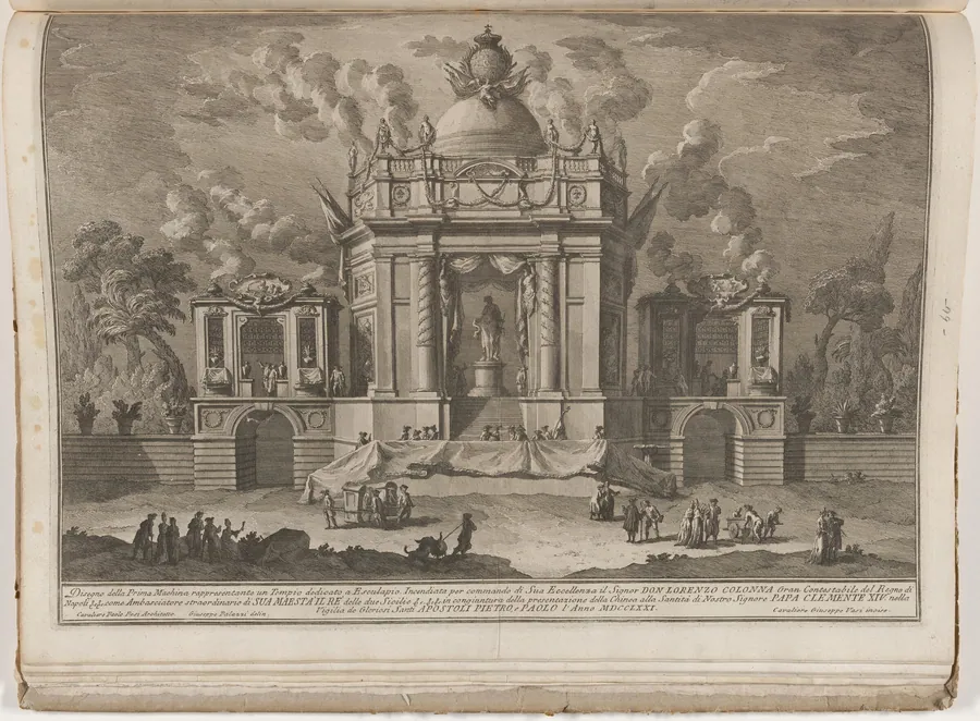 The Prima Macchina for the Chinea of 1771: The Temple of Asclepius by Giuseppe Vasi