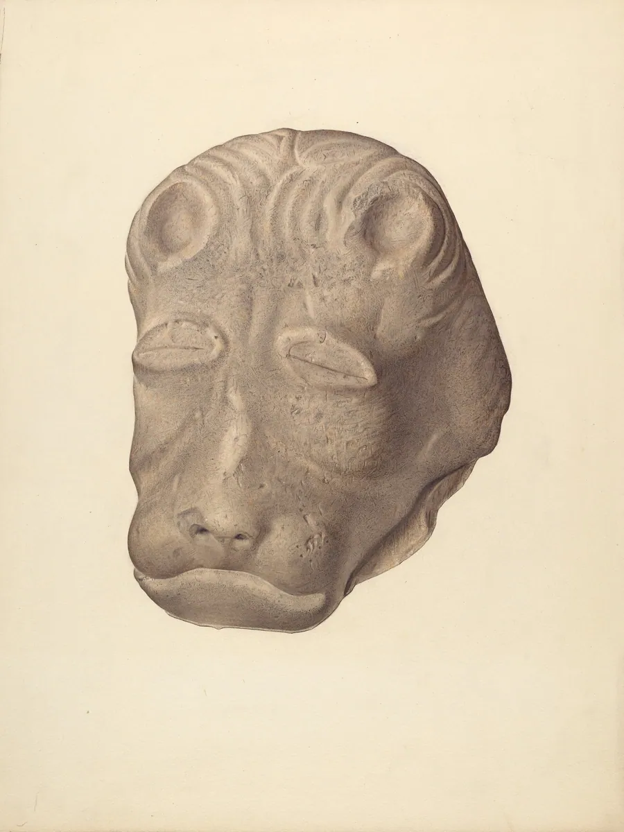 Lion's Head (one of pair) by Edward DiGennero