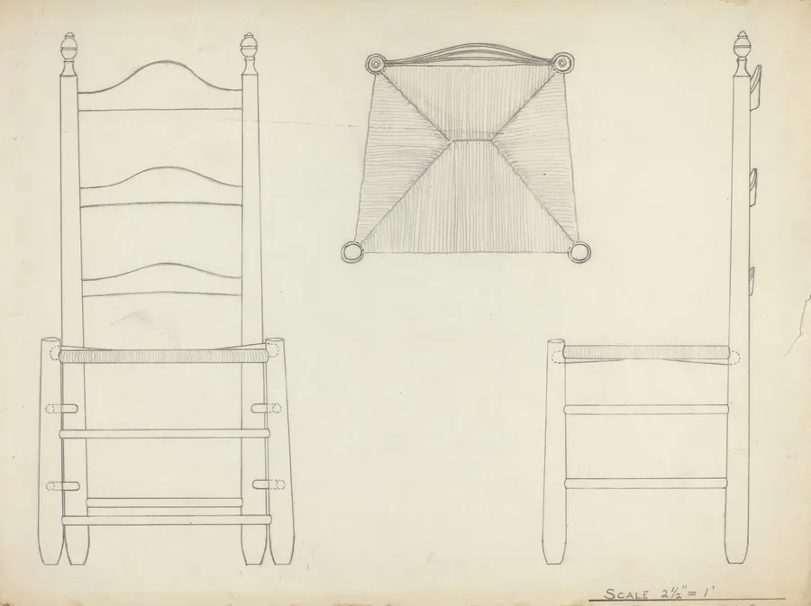 Study for Drawing of Chair by American 20th Century