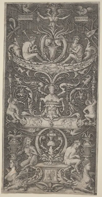 Ornamental Panel Inscribed "Victoria Augusta"