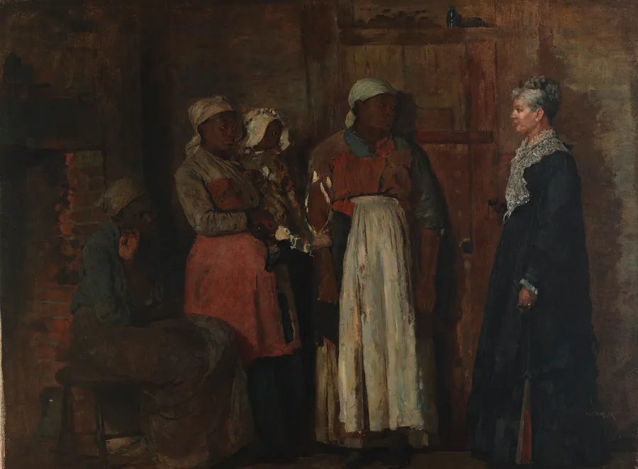 A Visit from the Old Mistress by Winslow Homer, born Boston, MA 1836-died Prout's Neck, ME 1910