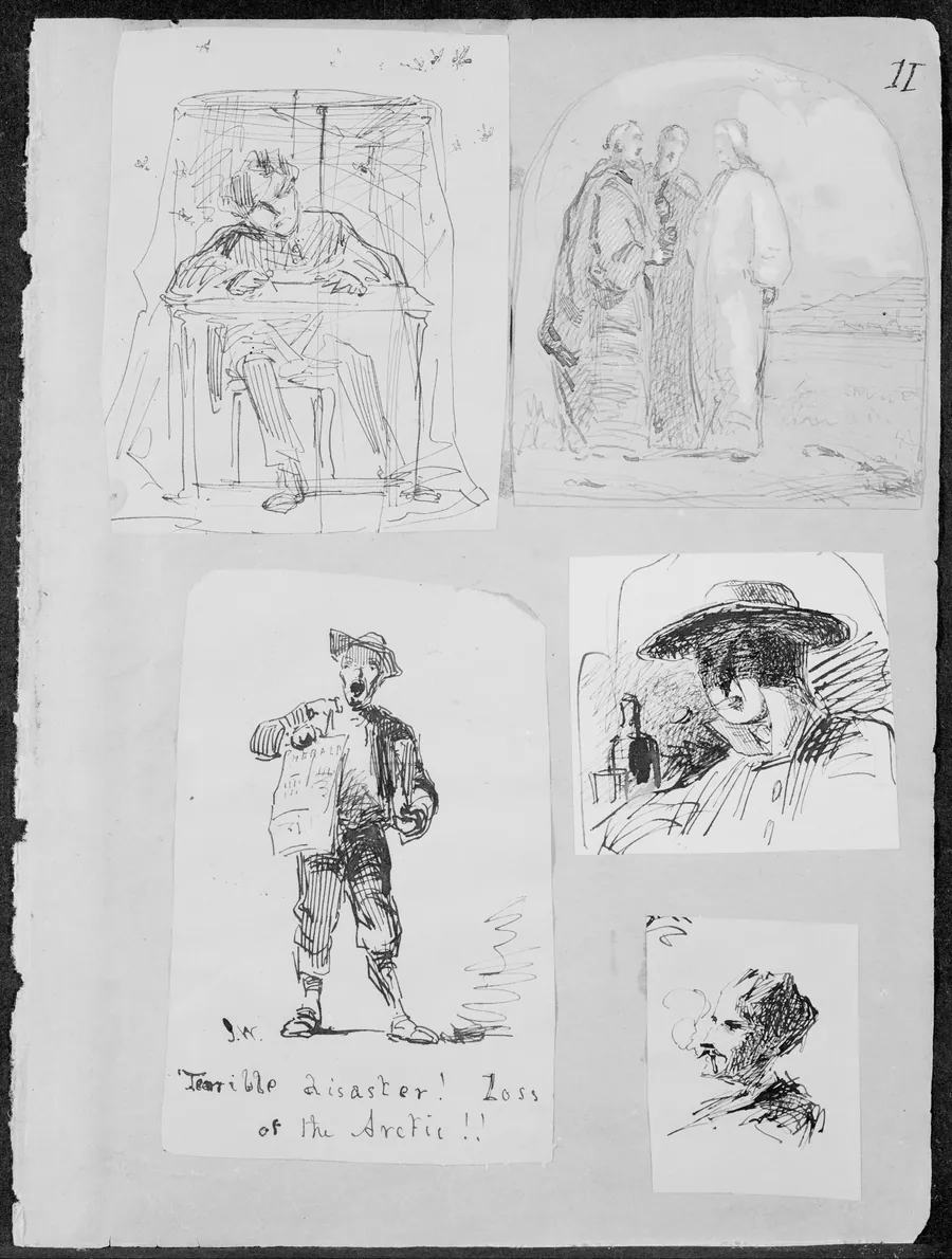 Christ and Two Disciples on the Road to Emmaus (from Sketchbook) by James McNeill Whistler