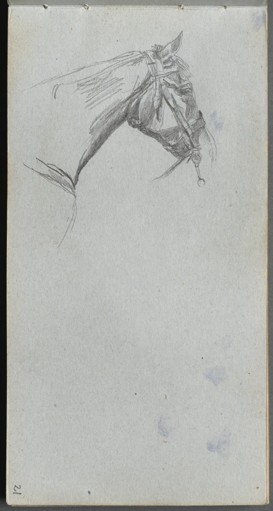 Sketchbook, page 21: Study of a Horse by Ernest Meissonier
