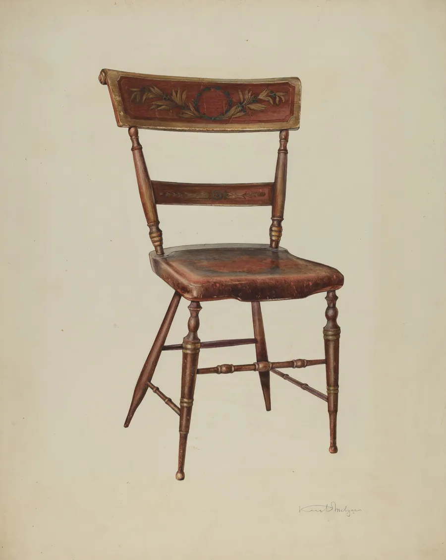 Painted Chair by Kurt Melzer