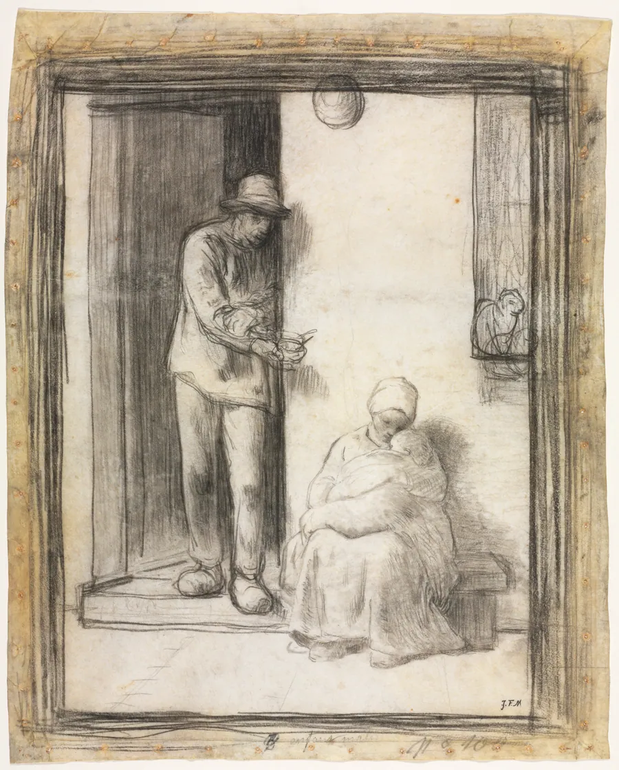 The Sick Child by Jean-François Millet