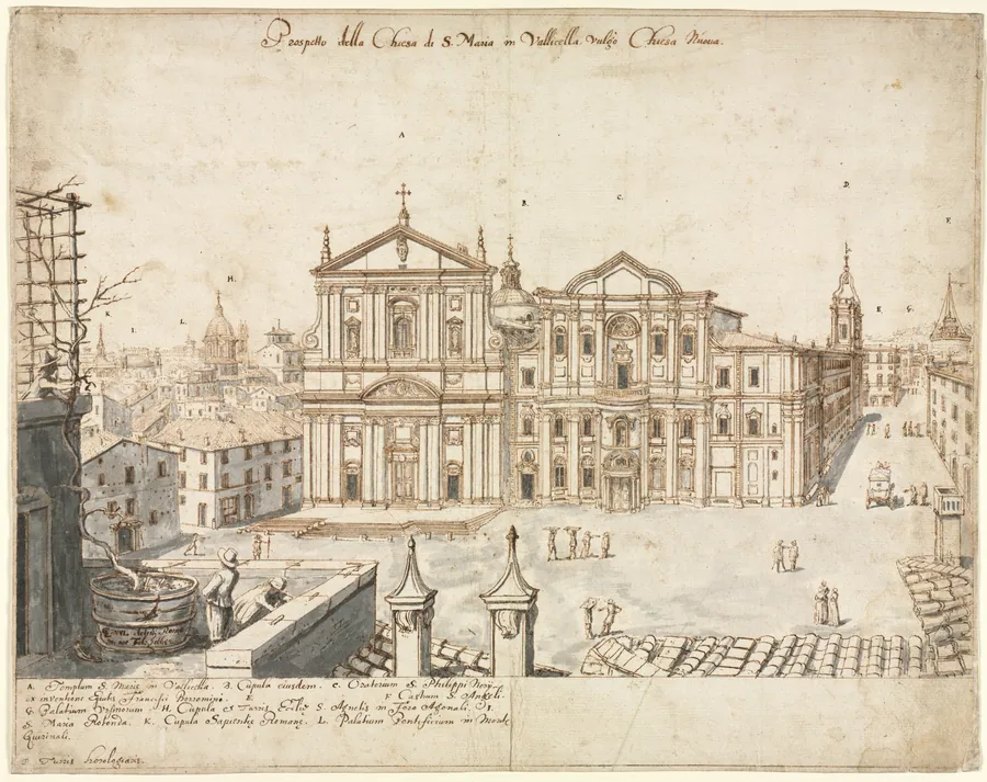 Eighteen Views of Rome: The Church of Santa Maria in Vallicella by Lievin Cruyl