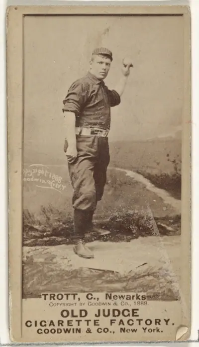 Samuel W. "Sam" Trott, Catcher, Newark, from the Old Judge series (N172) for Old Judge Cigarettes