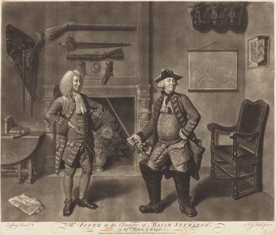 Mr. Foote in the Character of Major Sturgeon, in the Mayor of Garrat by Johann Gottfried Haid