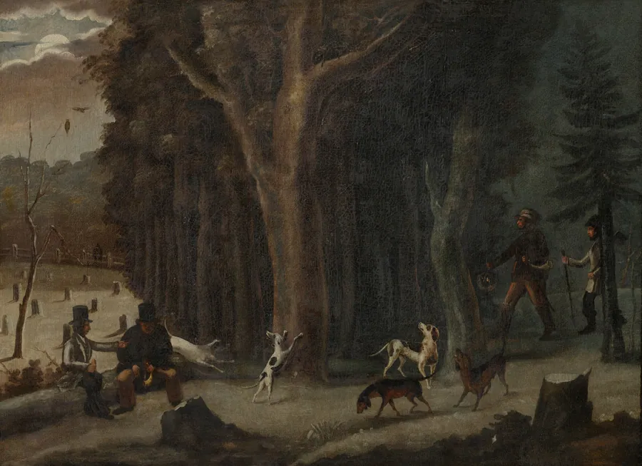 Coon Hunt by American 19th Century