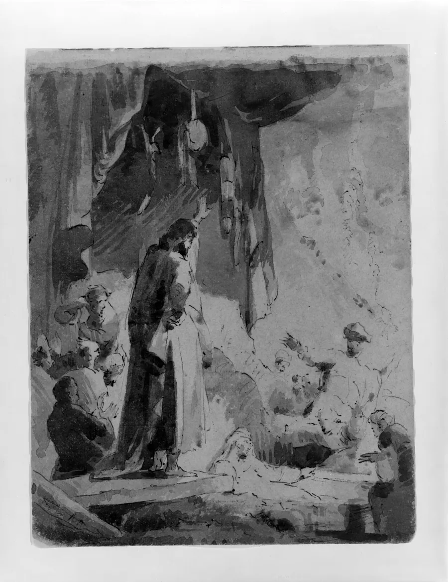 Raising of Lazarus (from Sketchbook) by Thomas Sully