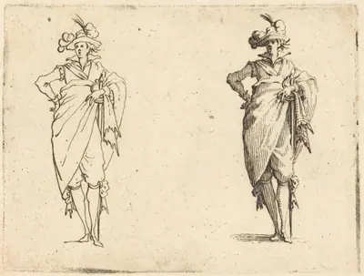 Gentleman Viewed from the Front with Hand on Hip