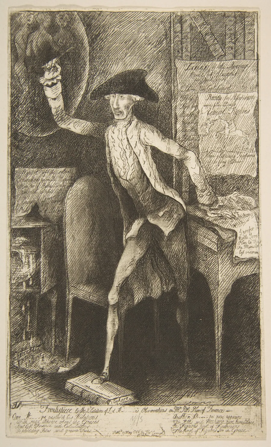 Frontispiece to the 2nd Edition of Lord St[anhop]e's Observations on Mr. Pitt's Plan of Finance by James Sayers