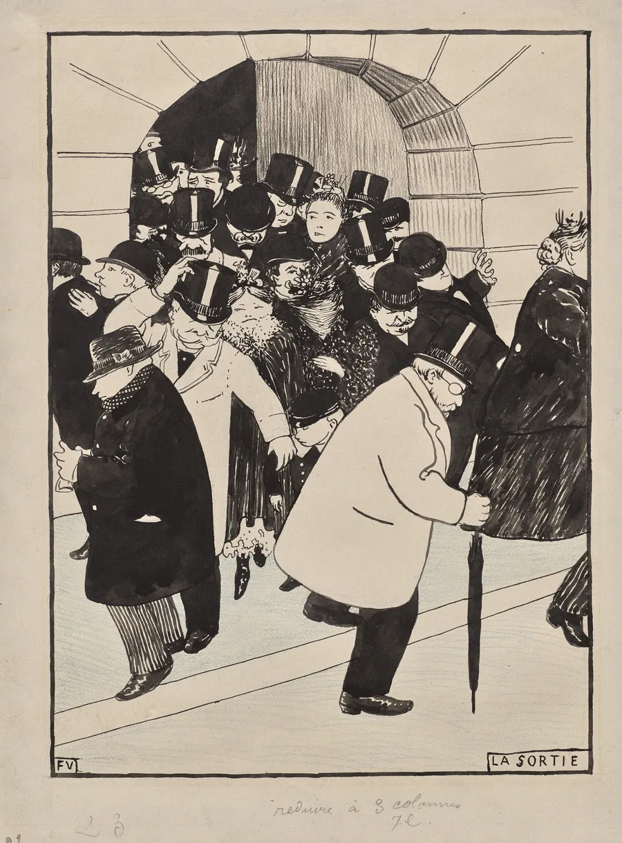 The Exit by Félix Vallotton