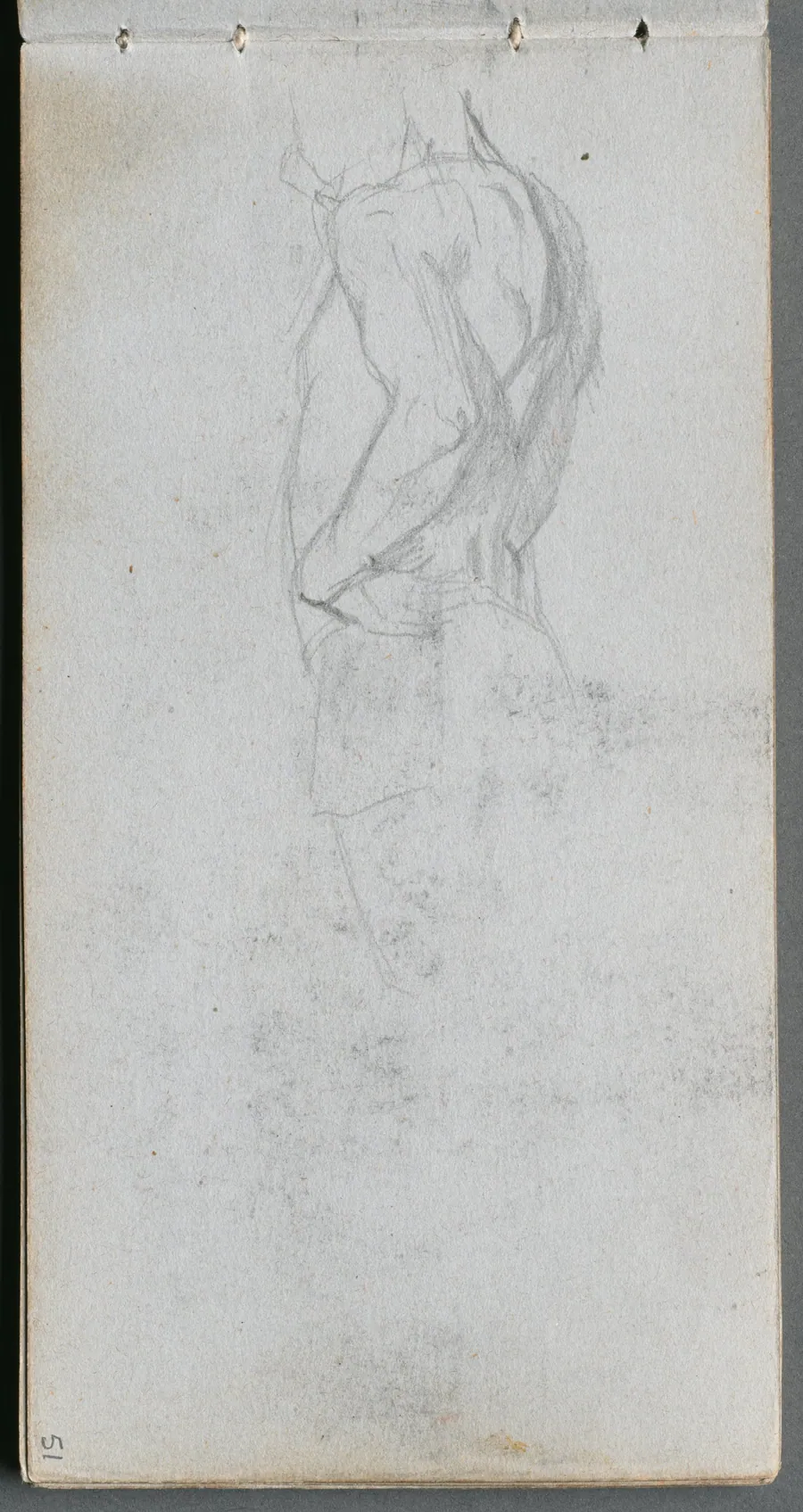 Sketchbook, page 51: Figure Study by Ernest Meissonier