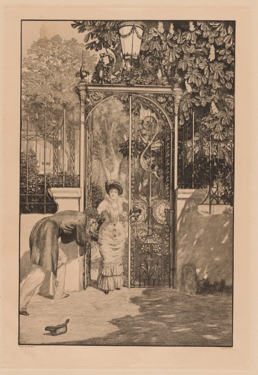 At the Gate (Am Thor) by Max Klinger