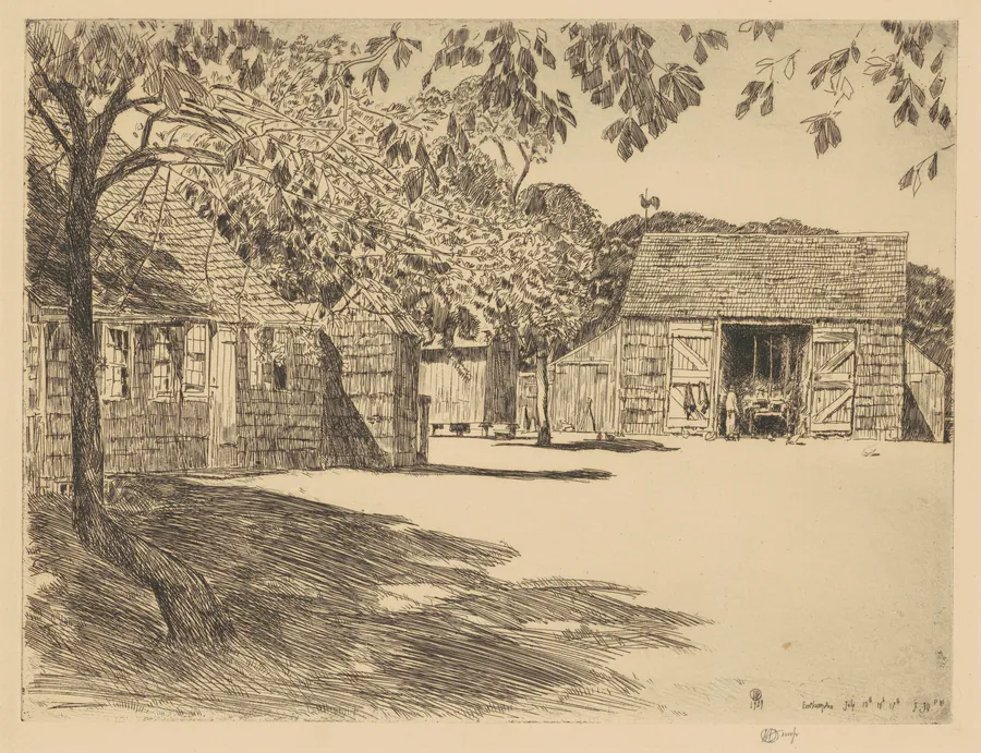 The Old Mulford Farm by Childe Hassam