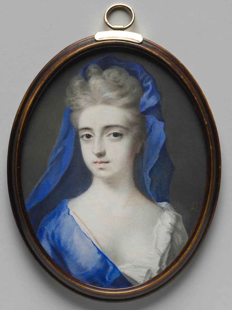Portrait of a Woman in Blue by Peter Cross