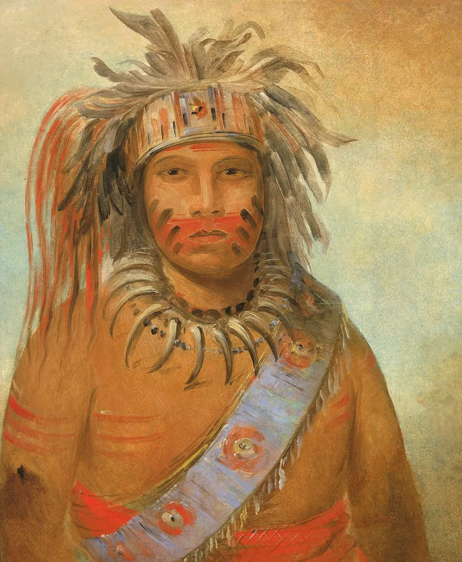 Au-nim-muck-kwa-um, Tempest Bird by George Catlin, born Wilkes-Barre, PA 1796-died Jersey City, NJ 1872