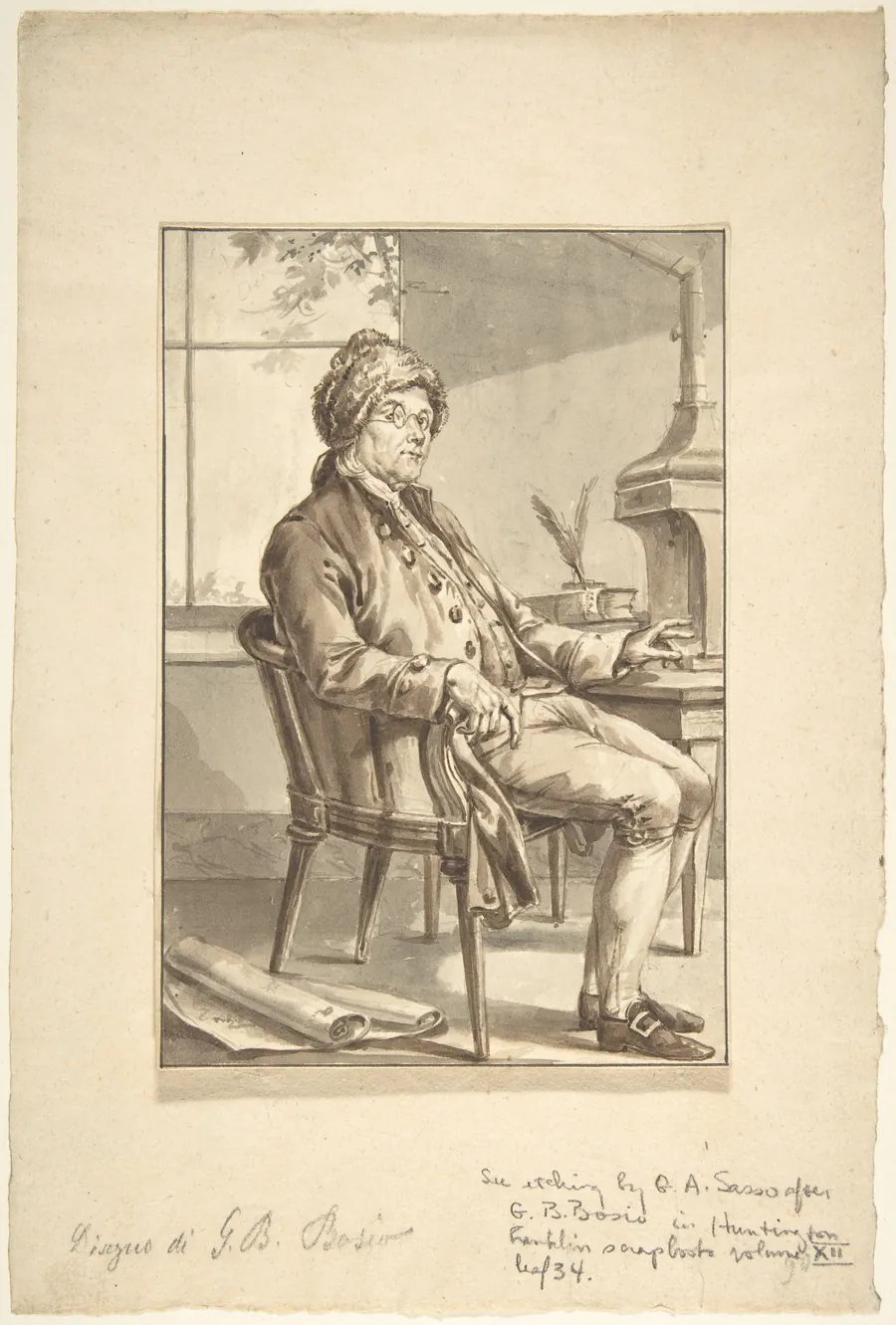 Portrait of Benjamin Franklin by Jean-Baptiste-François Bosio