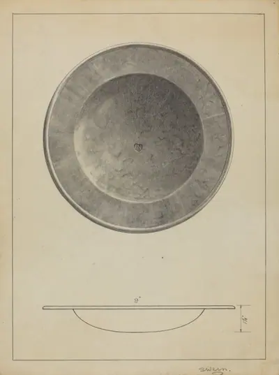 Silver Alms Dish