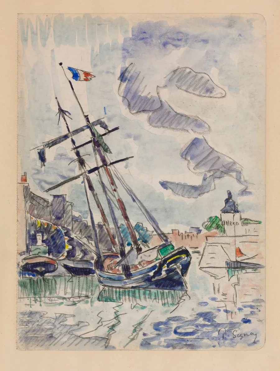 Boat in Port by Paul Signac