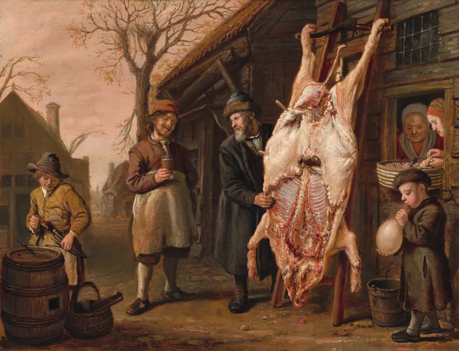 The Slaughtered Hog by Jan Victors