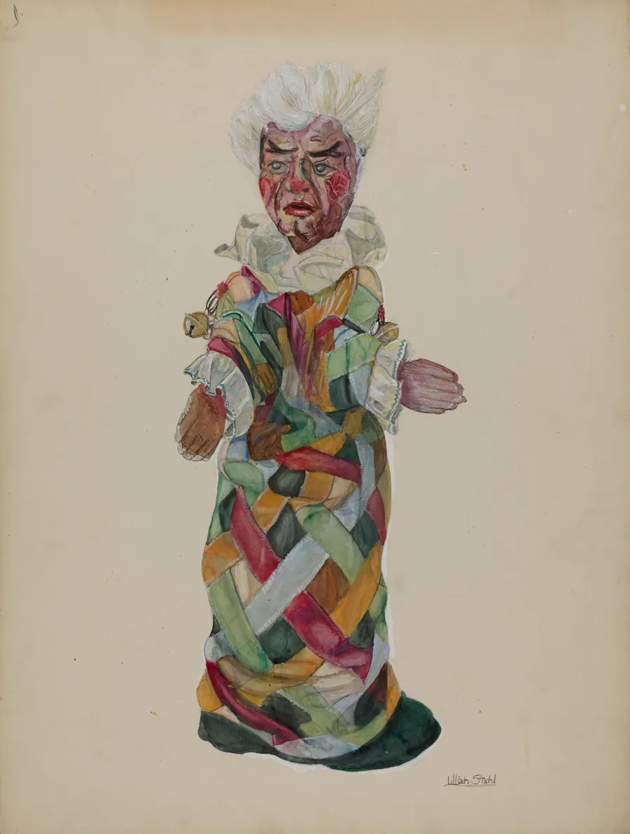 Clown Hand Puppet by Lillian Stahl