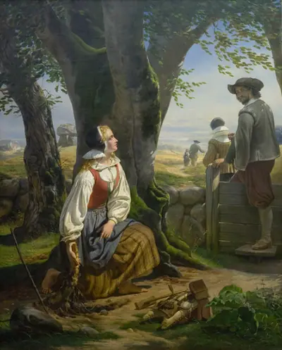 Kirstine Svends finder guldhornet ved Gallehus den 20. juli 1639